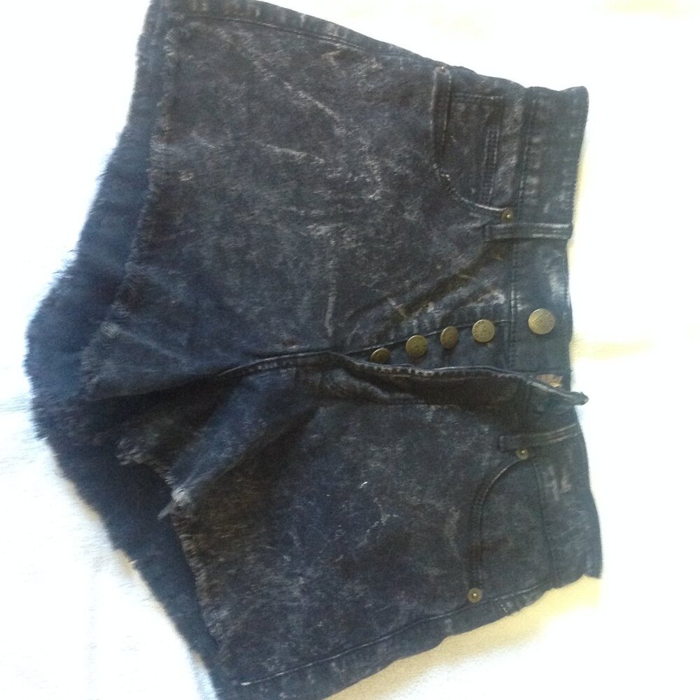 Guess Black Washed Jean Jeans Shorts in Size 25